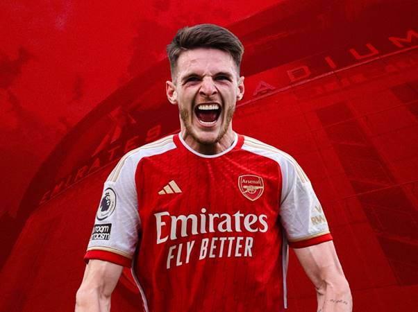 Declan Rice hiện nay đang thi đấu cho Arsenal Declan Rice hiện nay đang thi đấu cho Arsenal